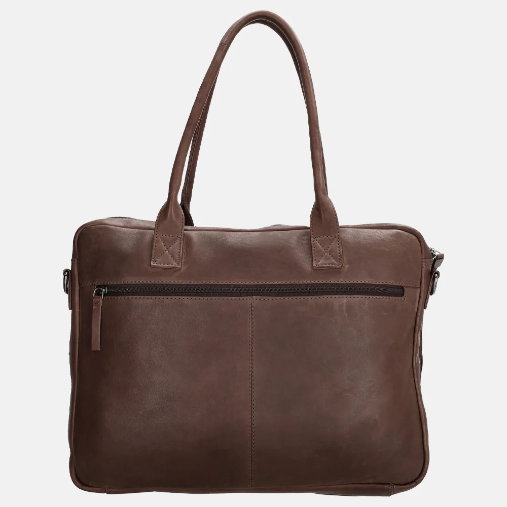 Micmacbags Everyday laptoptas 15 inch donkerbruin 018545Bruin